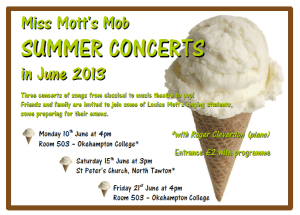 summer 2013 concert poster